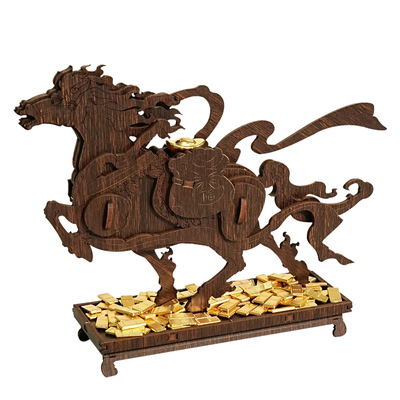 迪爱歪马到功成摆件马模型拼装木质招财纳福送女生12岁以上礼物