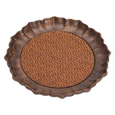 复古中式藤编壶承茶具配件托垫