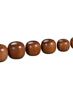 印度老山檀香红肉老型桶珠散珠单珠配珠光珠手串手链老山檀散珠