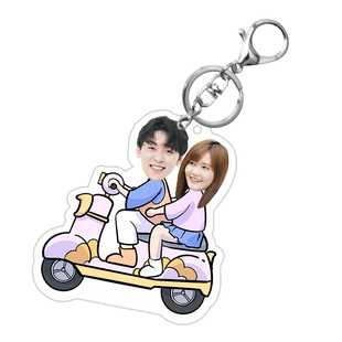 亚克力钥匙扣定制定做diy情侣小挂件来图卡通照片礼物ins挂饰好物