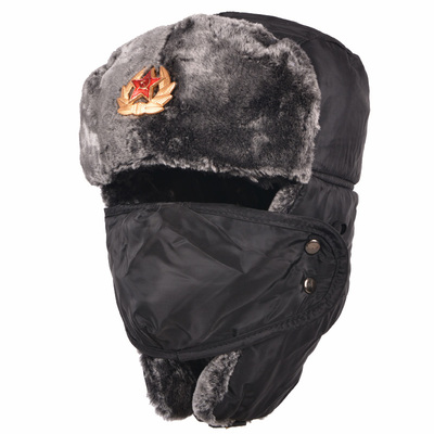 苏联防寒加绒复古风老年雷锋帽