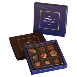 生巧巧克力包装盒自制diy9粒手工单格圣诞节生巧包装盒礼盒空盒子