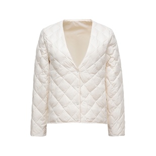 羽绒内胆女短款薄款修身秋冬内穿羽绒服女款轻薄V领大衣内搭外套