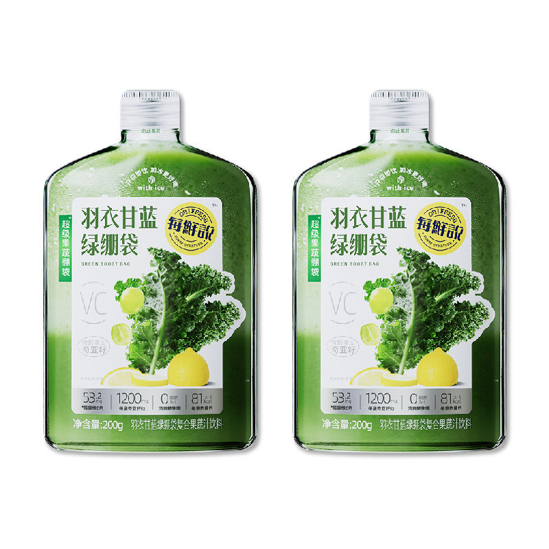 【k姐推荐】每鲜说羽衣甘蓝绿绷袋果蔬汁开袋即饮独立包装