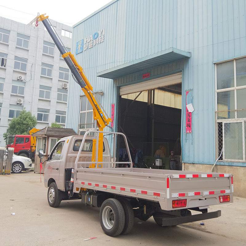 微小型轻卡货车液压吊 江苏1吨4节臂车载吊机