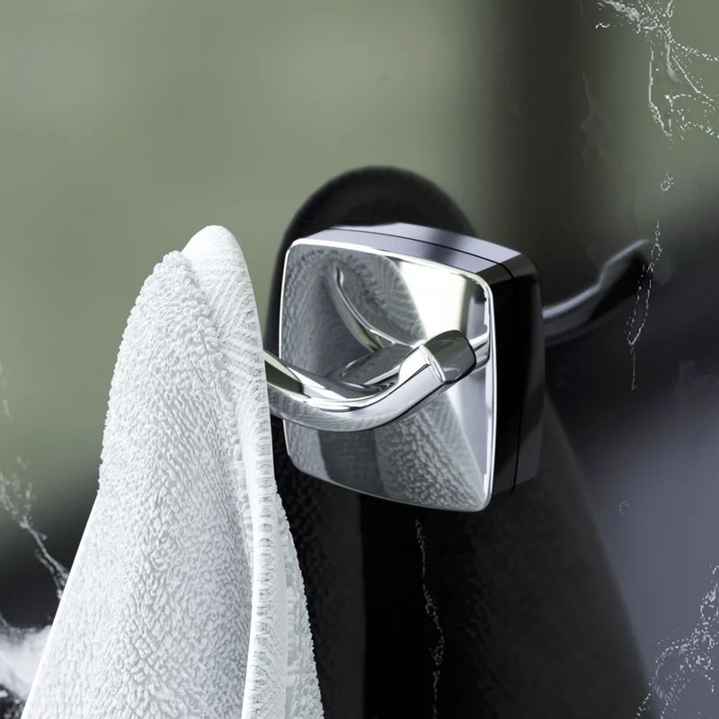 51026锌合金双衣钩毛巾浴巾钩Robe Hook