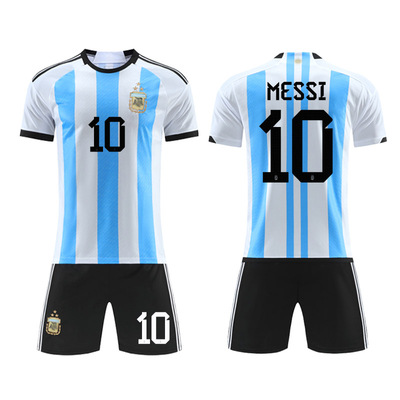 阿根廷球衣10号梅西迪巴拉足球服