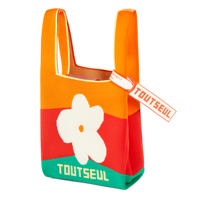 TOUTSEUL小众设计花花编织托特包