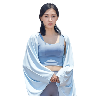冰凌防晒衣女新款宽松连帽披肩