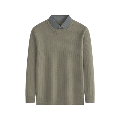 杉杉28支双股纱线高克重假两件