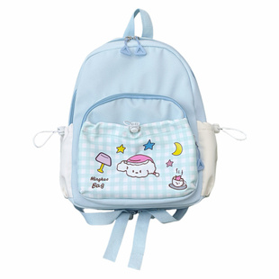 小清新可爱卡通小书包初中高中甜妹mini双肩包小学生春游研学背包