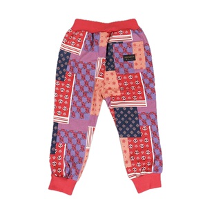 日本 MARKEYS 2026春儿童裤迷彩格子景点几何色块向日葵花运动裤