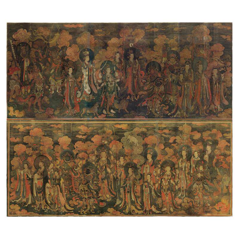 帝释天东西复古人物真迹佛像画