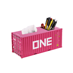 新品美森中远集装箱模型笔筒摆件抽纸收纳名片盒仿真船运礼品定制