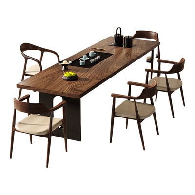 南美胡桃木茶桌轻奢现代新款高端