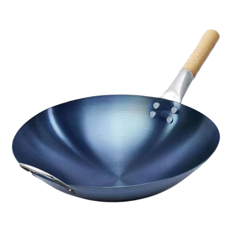 饭店炒菜锅厨师老式圆底超轻便