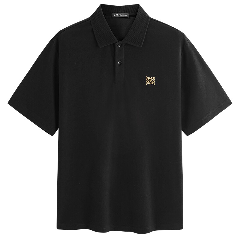 【凉感抗菌】太平鸟男装 老钱风polo衫夏季情侣翻领刺绣短袖t恤