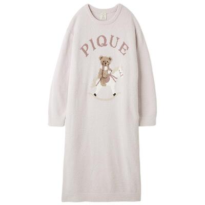 gelato pique25秋冬新品女睡裙半边绒摇摇马小熊连衣裙PWNO255162