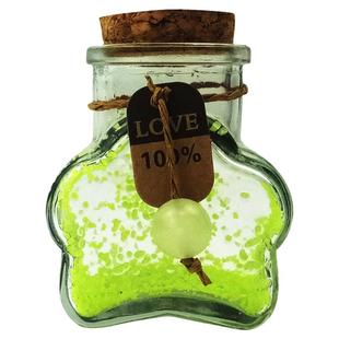 diy幸运星漂流玻璃瓶 许愿瓶夜光星空发光材料荧光流沙木塞小瓶子