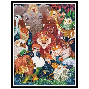 KS十字绣自己绣手工欢乐家园满绣动物卡通客厅玄关简约新款自己绣