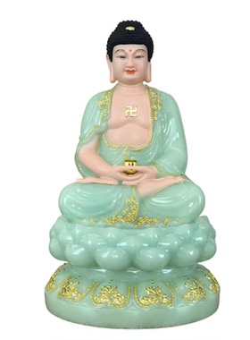 翠玉释迦牟尼空心药师如来佛祖像