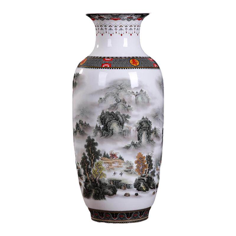景德镇陶瓷瓶插花瓶现代仿古中式客厅桌面装饰摆件工艺高一点包邮