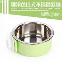 Зеленая висящая чаша- 【миска из нержавеющей стали】