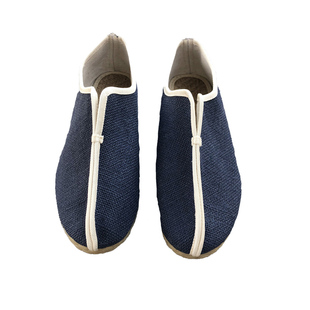 禅修居士鞋古风汉服复古中式老北京布鞋中国风亚麻男鞋懒人鞋低帮