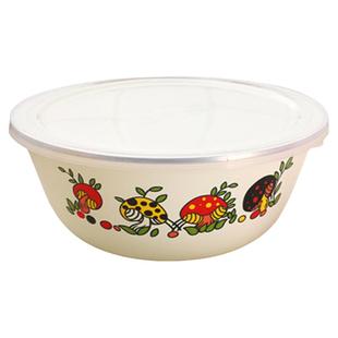 欧丽家搪瓷碗汤盆饺子馅料盆猪油碗带盖家用厨房带盖搅拌碗盆