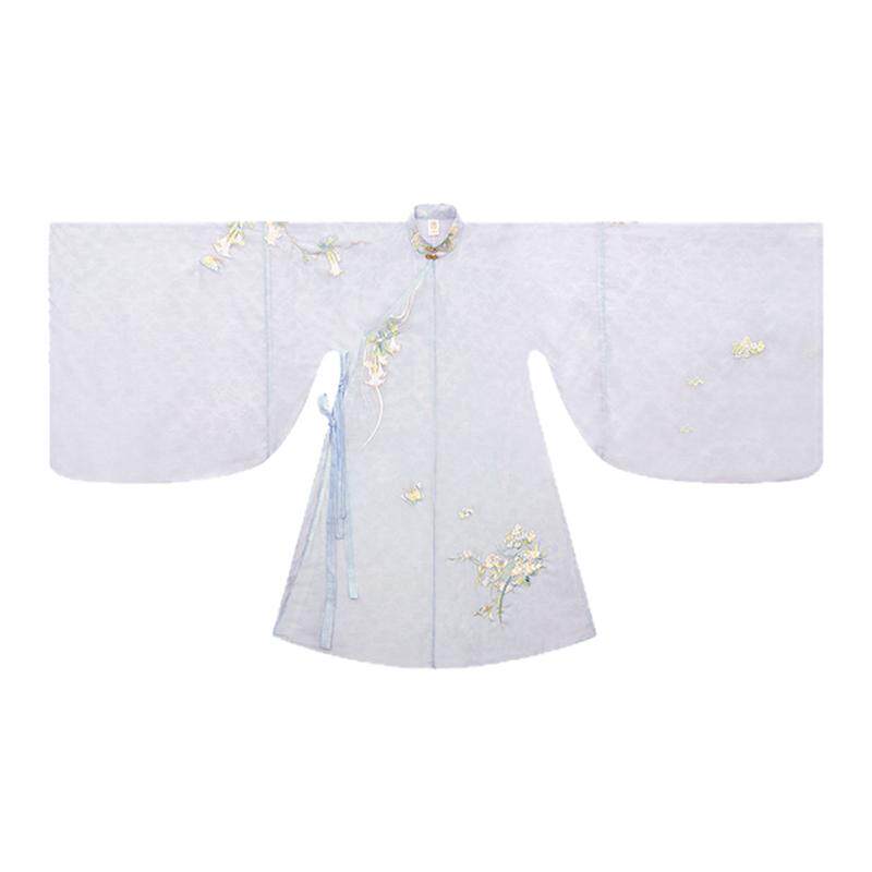 明制立领对襟汉服套装
