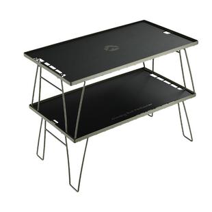 柯曼CAMPINGMOON露营拼接烧烤桌户外折叠野餐桌铁艺置物架野营桌