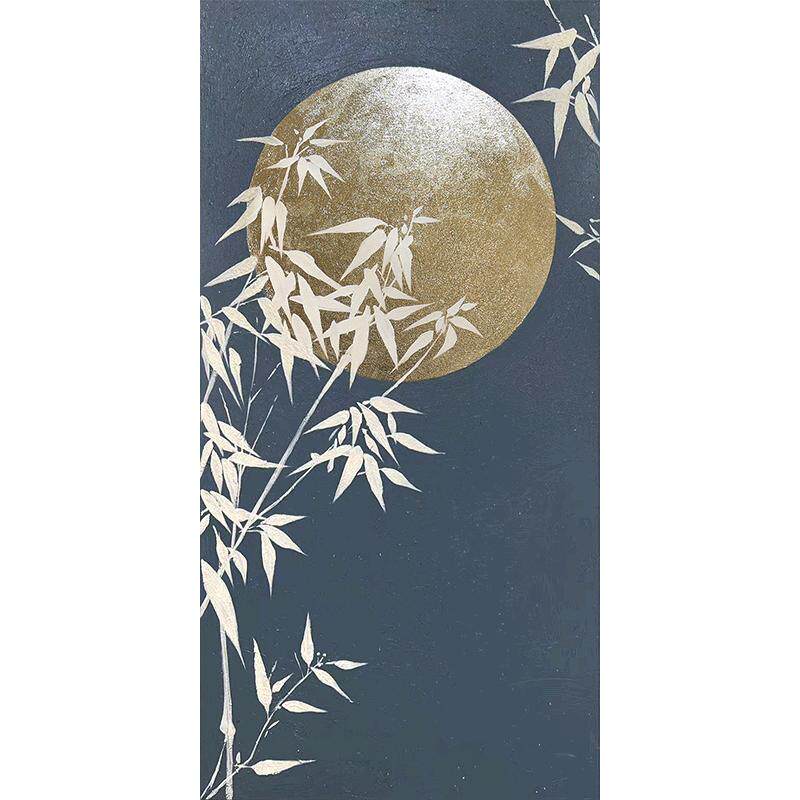 忒派新中式《月下竹影》入户玄关装饰画中国风走廊过道轻奢油画