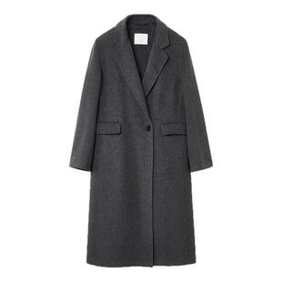 OVV秋冬女装复古平驳领简约时尚保暖羊绒大衣GWDAJ44123A