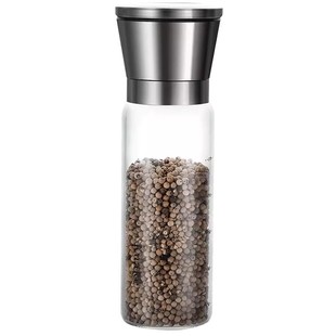 黑胡椒海盐粒研磨器手动玫瑰盐研磨瓶空瓶花椒粒白胡椒粉磨粉神器