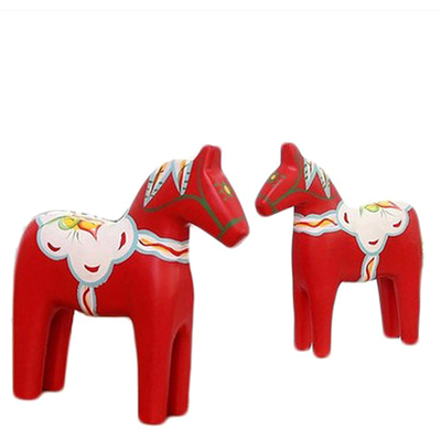 彩绘欧式风瑞典家居客厅达拉木马