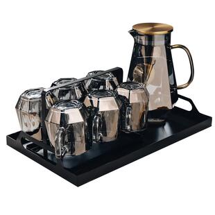 轻奢下午茶花草茶具北欧玻璃花茶壶水果茶壶泡茶杯子杯具耐热套装