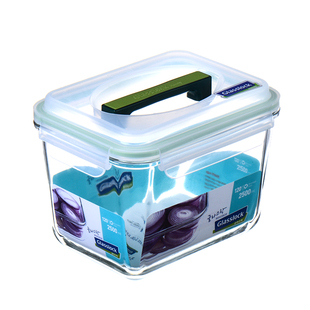 glasslock钢化玻璃保鲜盒耐热密封盒泡菜收纳盒大容量大号手提式