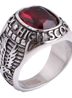 欧美风钛钢复古不褪色防过敏戒指