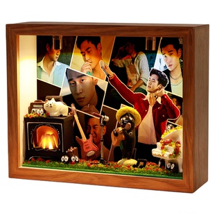 周兴哲明星周边相框礼物摆台桌面应援摆件照片收纳盒小夜灯生日