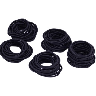 橡皮筋黑色头绳发圈小扎头牛皮筋绑扎头发高弹力胶圈男女简约耐用