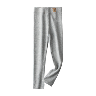 女童打底裤春秋外穿厚款加厚儿童白色秋装纯棉修身春季黑色长裤子