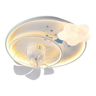 儿童房风扇灯2025新款简约现代男孩女孩房间电扇灯男童女童卧室灯