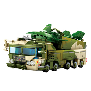 森宝积木强国雄风军事系列东风17导弹车拼装模型玩具儿童益智男孩