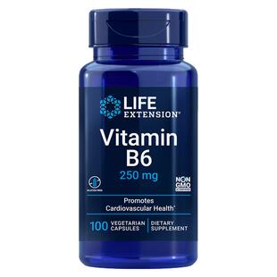 美国原装LifeExtension维生素B6补充剂250毫克100粒Vitamin B6