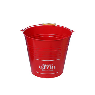 手提垃圾桶红色水桶食品级家用512L大容量圆形铁桶宿舍加厚洗衣桶