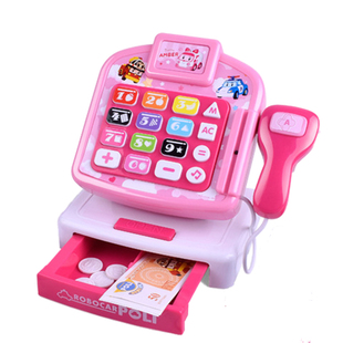 五星宏星玩具过家家会说话的超市仿真收银机变形警车珀利生日礼物