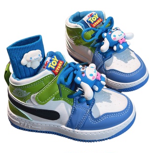 儿童鞋子女童休闲高帮板鞋小童女宝宝软底运动鞋春款户外软底轻便