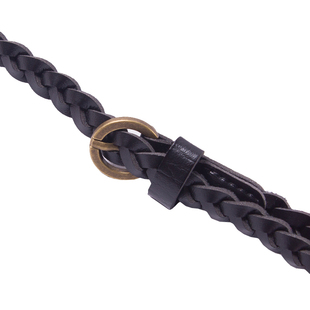 装饰细腰带编织女士 女款麻花时尚针扣皮带编制裤带百搭裙子 宽