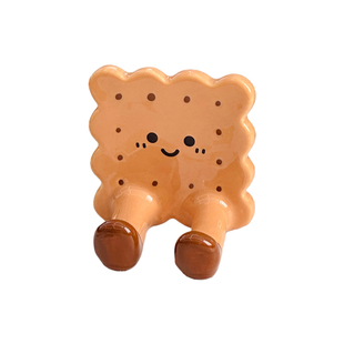 饼干手机支架桌面摆件办公室装饰品工位书房治愈系生日小礼物送友