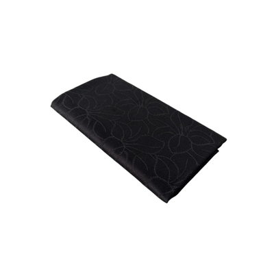 黑色暗纹提花缎棉绸缎面布料批发